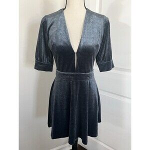 NWT The East Order Blue Velvet Mini Dress Size Small